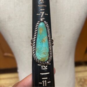 Sterling Silver Turquoise Ring Size 8.5 Women